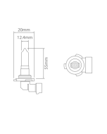 Ionnic 9005 Globe Halogen HB3 12V 60W P20d Base